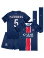 Otroške Nogometnih dresov Paris Saint-Germain Marquinhos #5 Domači 2024-25 Kratki rokavi (+ hlače)